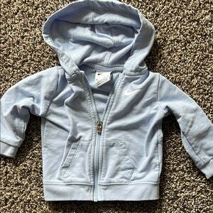 Nike Baby Light Blue Hooded Zip Sweatshirt